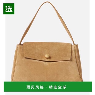 1h可退 香港直邮KHAITE 女士 Audrey 绒面革手提包 beige米色 舒