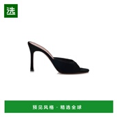 天鹅绒凉拖 1h可退 black黑色 女士 Alexa 香港直邮Amina Muaddi