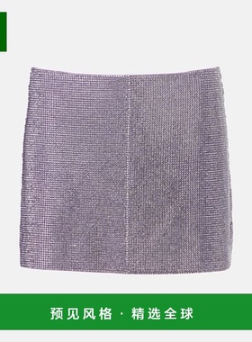1h可退 香港直邮Self-Portrait 女士 链甲迷你半身裙 purple紫色