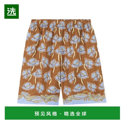 香港直邮Versace POPPIES FOULARD真丝短裤 10024761A14362休闲裤