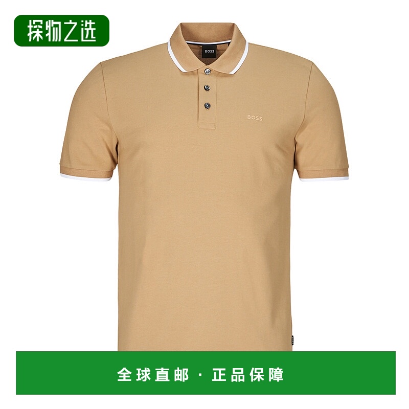 欧洲直邮BOSS 男士 Parlay 190 短袖polo衫 米色