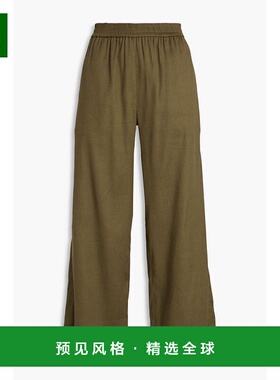 1h可退 香港直邮Frame Denim 女士 舒适短款斜纹布阔腿裤 WS25WPA