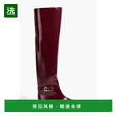 香港直邮Sergio Rossi 塞乔·罗西 1h可退 女士 搭扣漆皮过膝靴子