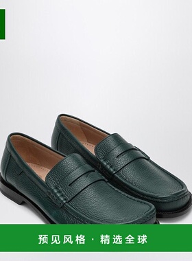 1h可退 香港直邮LOEWE 罗意威 男士 CAMPO 深绿色便鞋 M816290X46