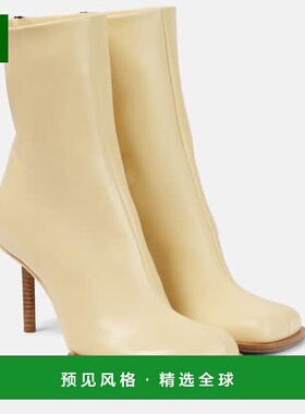香港直邮Jacquemus 女士 Les Bottines Rond Carré 皮质短靴