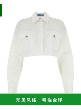香港直邮Prada 普拉达 女士 紐扣短版襯衫 P478GCSOOO126L