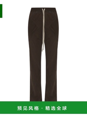 香港直邮RICK OWENS 女士休闲裤 RP01F6304G78 SS2026 棕色 抽绳