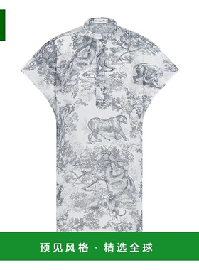 香港直邮Dior Dioriviera 长款盖袖衬衫 541B36A3877