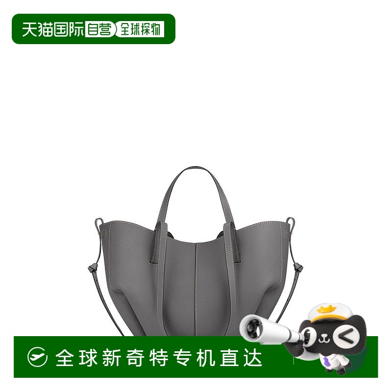 欧洲直邮POLENE Cyme Mini女士锡器灰小牛皮手提包