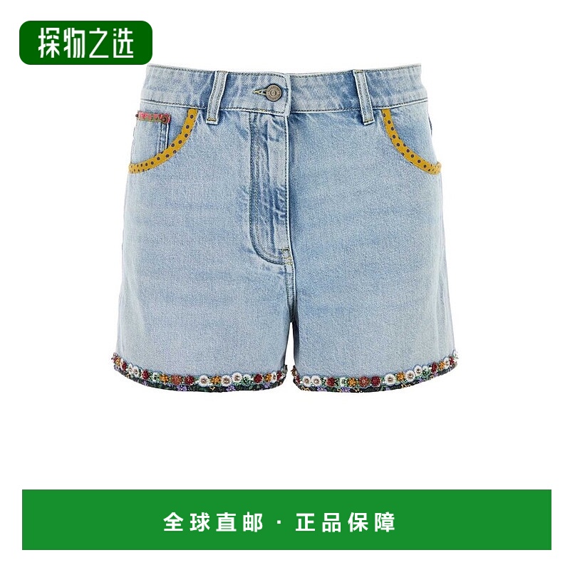 香港直邮valentino 华伦天奴 女士 牛仔短裤 7B3DD20B94W