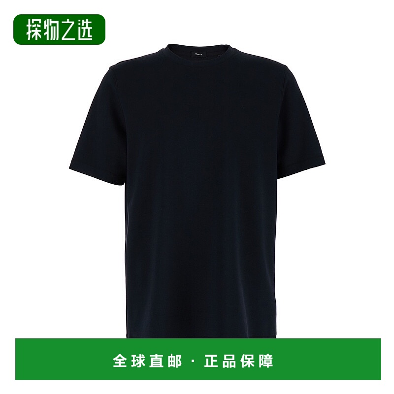 1h可退 香港直邮THEORY 希尔瑞 男士 黑色圆领T恤 M0196528001
