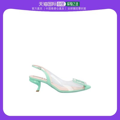 香港直邮Roger Vivier 水晶扣露跟高跟鞋 RVW672336005RT