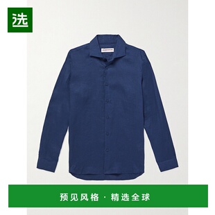 1h可退 香港直邮Orlebar Brown 男士 Giles 修身亚麻衬衫 269328