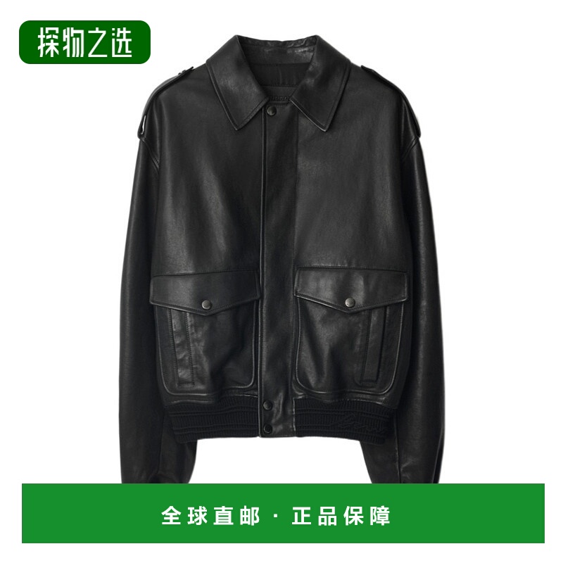 香港直邮Burberry 飞行员皮夹克 81030851皮衣