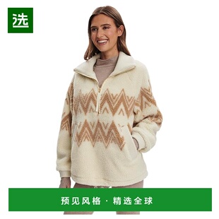 付款1h内可退 香港直邮VARLEY 女士 Hendrik 半拉链毛毛卫衣 whit