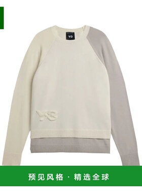 1h可退 香港直邮Y-3 男士针织衫 KB4642 AW2025 白色 圆领针织衫