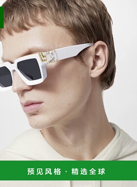 1h可退 欧洲直邮LV/路易威登 男士白色醋酸纤维太阳镜正品舒适百