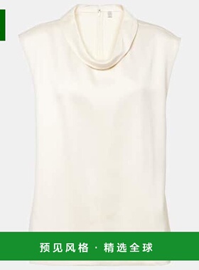 香港直邮TOT&Ecirc;ME 女士 缎面上衣 beige米色 舒适时尚女装