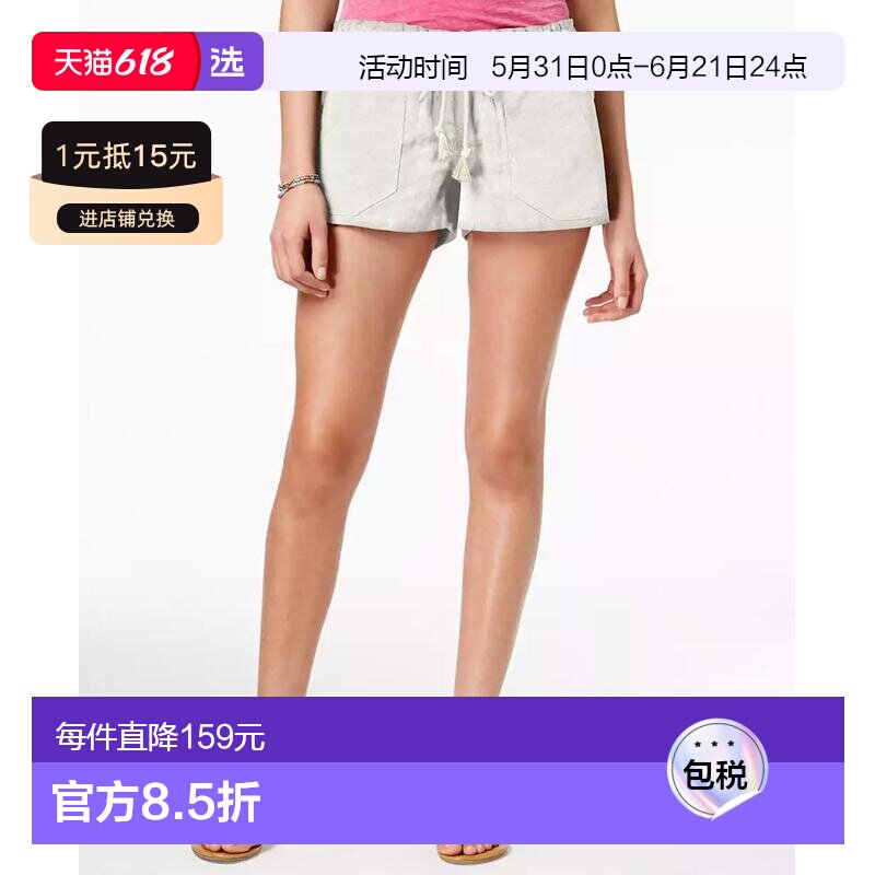 1h可退 【美国直邮】roxy 女士 休闲裤短裤亚麻