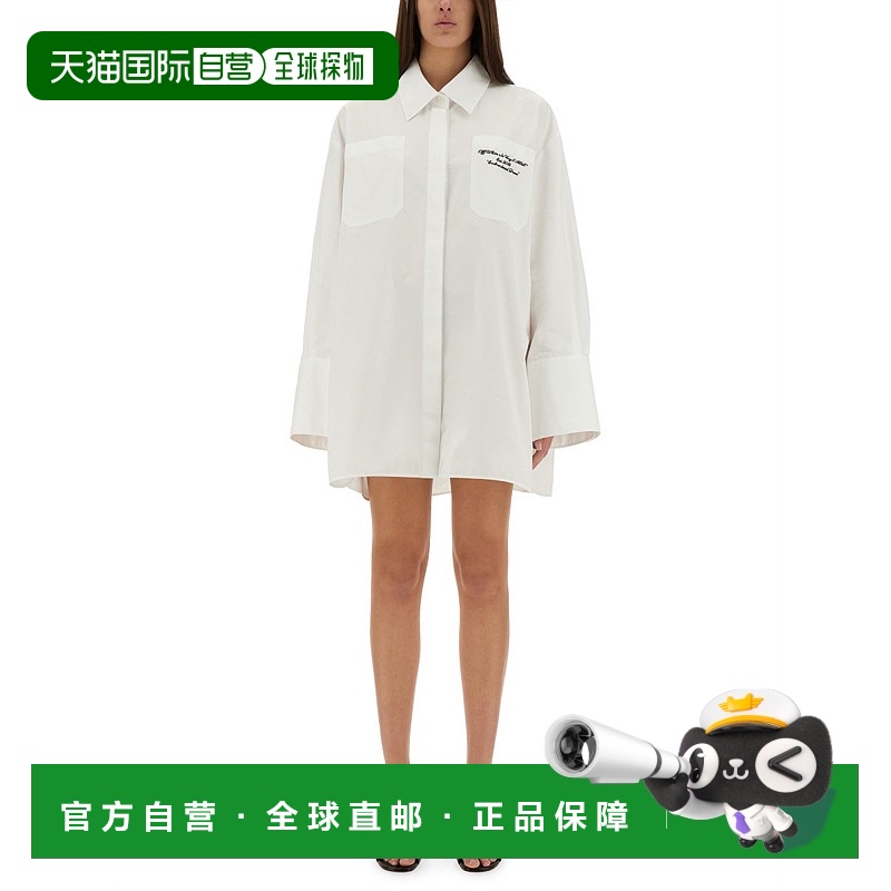 1h可退 香港直邮Off-white 女士 白色 Poplin Roxy Shirt 连衣裙