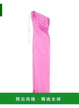 1h可退 香港直邮MaxMara 麦斯玛拉 女士 粉色缎面长款连衣裙 OPER