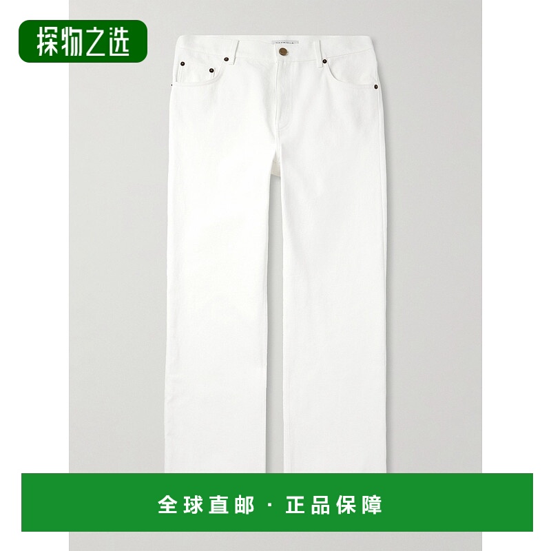 香港直邮Gabriela Hearst 男士 Rey 直筒牛仔裤 1252193MT130WHT