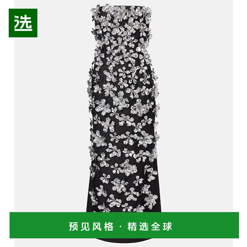 1h可退 香港直邮EMILIA WICKSTEAD 女士 Leilani 精饰抹胸礼服