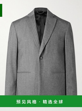 1h可退 香港直邮Nn07 男士 Timo 10001 人字纹羊毛棉混纺西装外套