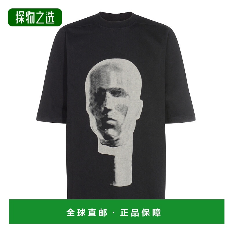 香港直邮rick owens 瑞克·欧文斯 DRKSHDW 男士 JUMBO 黑色棉质T