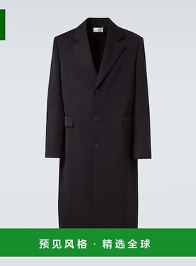 1h可退 香港直邮The Row 男士 Compa 初剪羊毛大衣 black黑色 舒