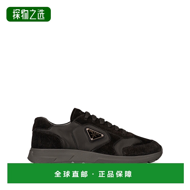 香港直邮Prada 普拉达 男士 尼龙绒面革运动鞋 2EE455FG000D7R