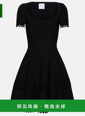 1h可退 香港直邮Alaïa 女士 Vienne 弹性针织迷你连衣裙