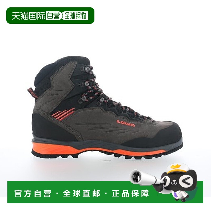 自营欧洲直邮LOWA CADIN II GTX MID男士灰色/橙色防水科技面料登