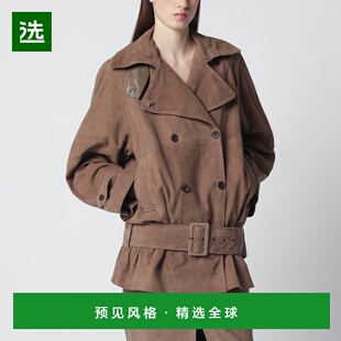 1h可退 香港直邮ROTATE BIRGER CHRISTENSEN 女士 宽松款棕色绒面