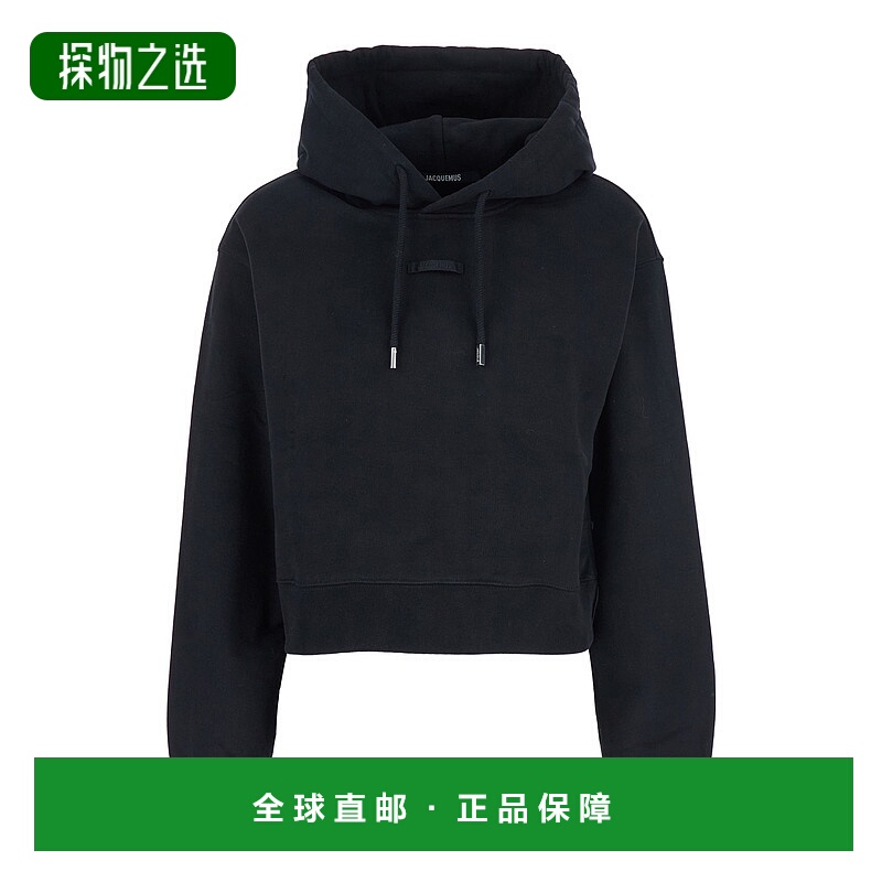 香港直邮Jacquemus 女士 'Le Gros Grain' on Front 黑色短款带帽