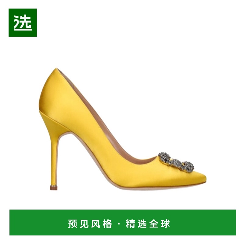 香港直邮Manolo Blahnik Hangisi 缎面高跟鞋 73I-0C4008