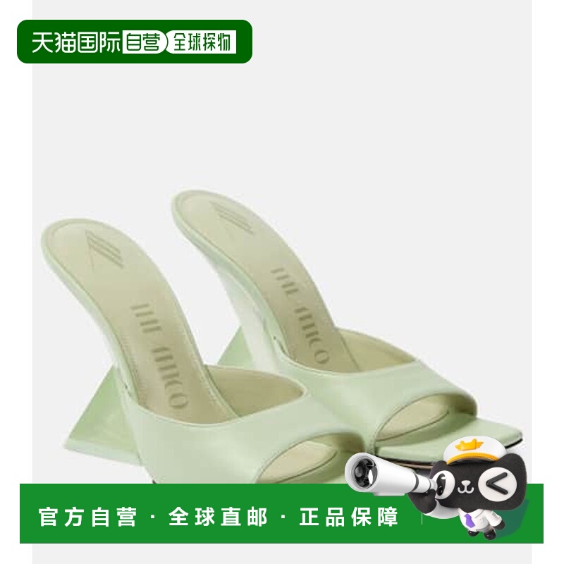 香港直邮The Attico 女士 Cheope 皮质凉拖 green绿色 舒适时尚