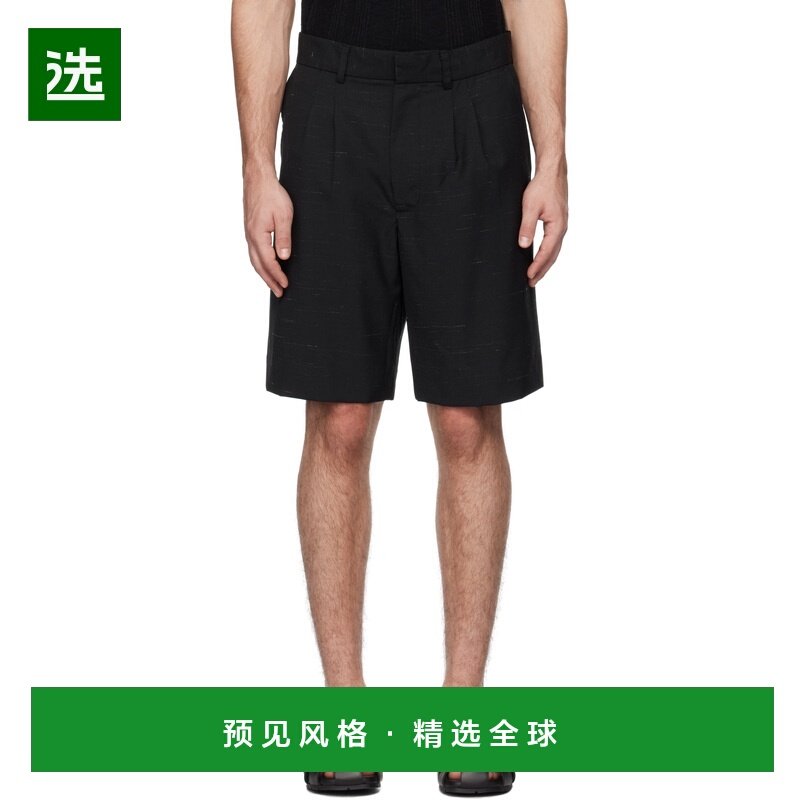 1h可退 香港直邮Commas 男士 黑色 Heathered Tailored 短裤 RS25,男装,休闲裤,淘宝优惠券,粉丝福利购,淘宝优惠卷