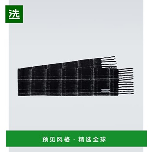 1h可退 香港直邮Our Legacy 男士 Estate 格纹羊驼毛羊毛混纺围巾