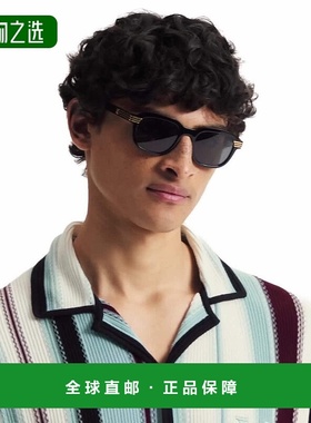 自营欧洲直邮LV路易威登 男士黑色醋酸纤维方形太阳镜