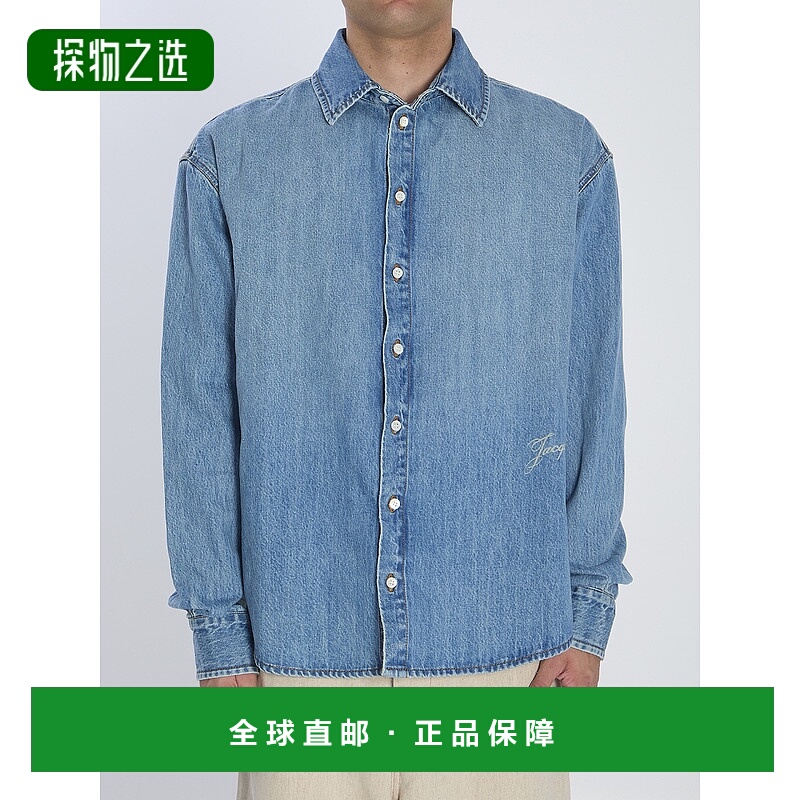 1h可退 香港直邮Jacquemus 男士 de-Nimes Simon 牛仔布衬衫 SHM0