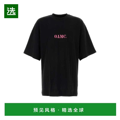 1h可退 香港直邮Oamc 男士 黑色棉质T恤 24E28OAJ14COT00912