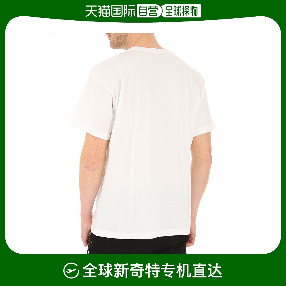 香港直邮dior hommedior homme 男士白色棉质圆领短袖t恤 863j611