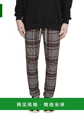 1h可退 香港直邮Represent 男士 格纹裤子 Q033GREY red红色 舒适