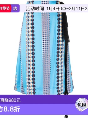 1h可退 香港直邮Wales Bonner 女士 半身裙 WS23SK01VI035135BLUE