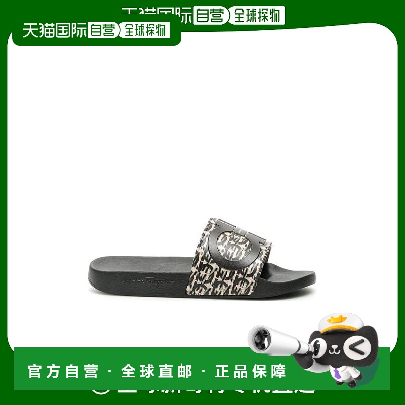 香港直邮Salvatore Ferragamo 徽标印花拖鞋 02C308