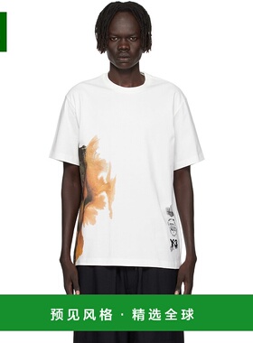 1h可退 香港直邮Y-3 男士 白色 AOP T 恤 JX4744 white白色 舒适