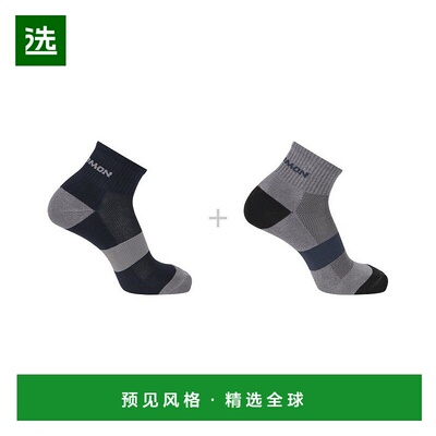 欧洲直邮Salomon萨洛蒙 EVASION ANKLE 2-PACK蓝系列袜子男女通用