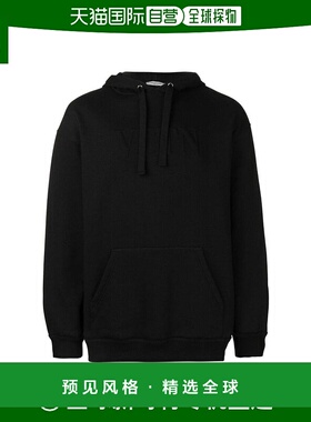 【99新未使用】香港直邮Valentino 黑色VLTN印花连帽卫衣 RV3MF00