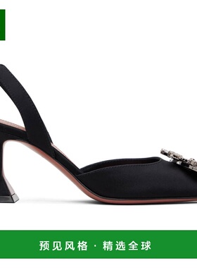 香港直邮Amina Muaddi 女士 黑色 Begum Sling 70 高跟鞋 SB00307